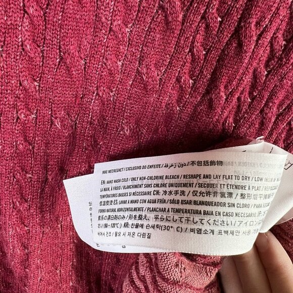 Abercrombie and Fitch Knit Longsleeve Dress Women's Medium Red Valentines Day - Picture 9 of 15